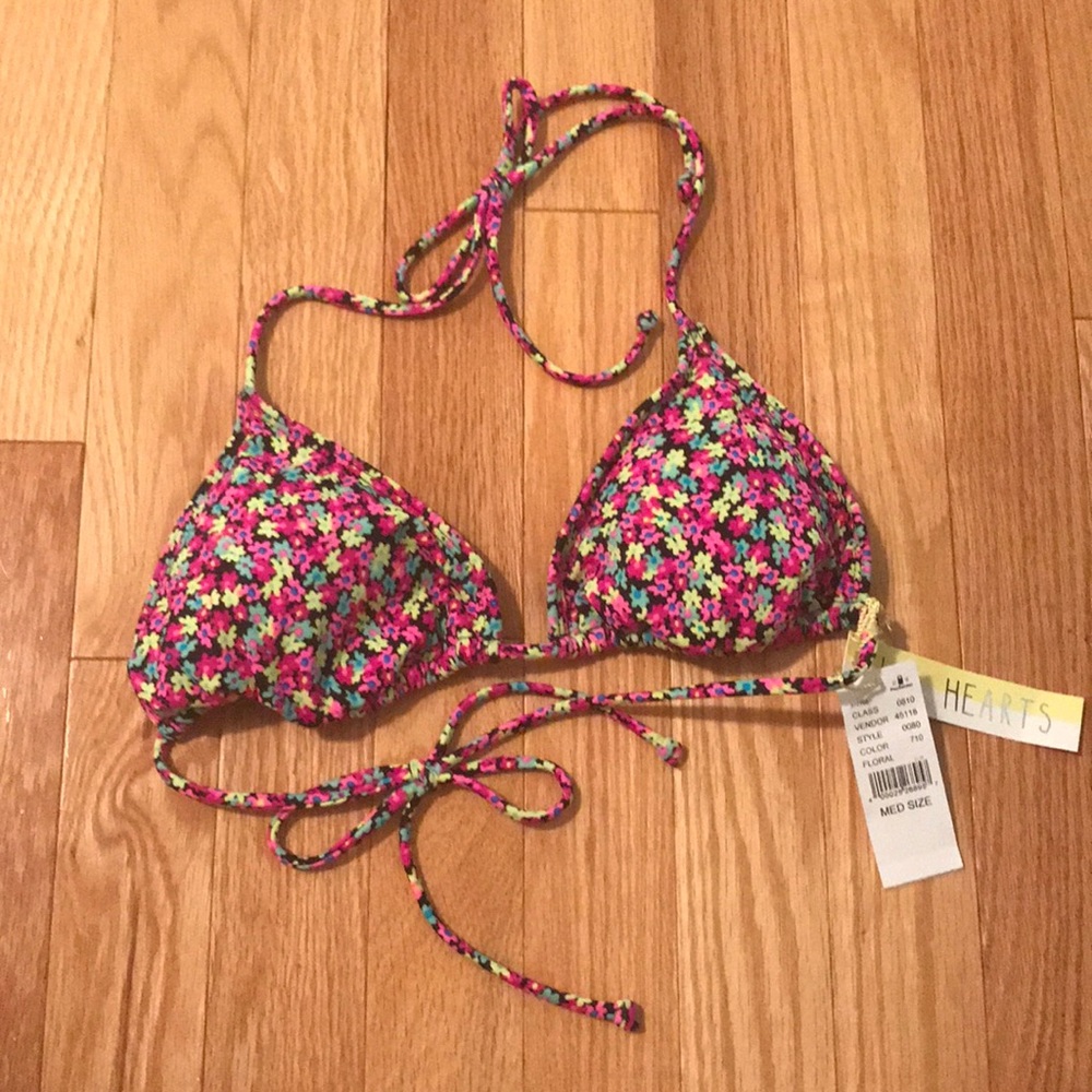 Floral bikini top